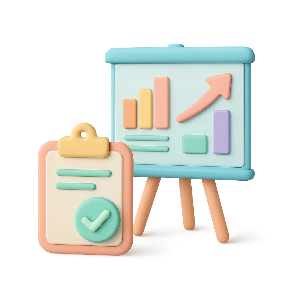 프로젝트 완료 후 결과를 보고하는 상황